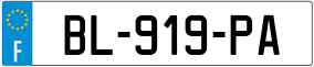 Plaka BL-919-PA.