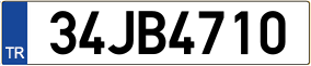 Plaka 34 JB 4710